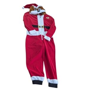 Buc-ee's, Youth  Beaver Christmas Onesie Pajamas/Costume. Size Medium /Large